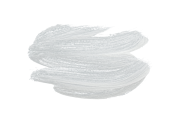 White acrylic paint, ink brush stroke, brush, line, art. Clean artistic design stripe elements. Isolated Hand Drawn PNG Texture. Transparent background.