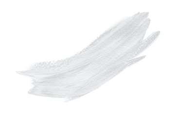 White acrylic paint, ink brush stroke, brush, line, art. Clean artistic design stripe elements. Isolated Hand Drawn PNG Texture. Transparent background.