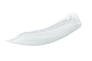 White acrylic paint, ink brush stroke, brush, line, art. Clean artistic design stripe elements. Isolated Hand Drawn PNG Texture. Transparent background.