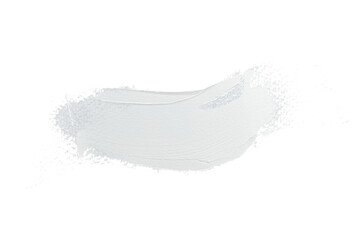 White acrylic paint, ink brush stroke, brush, line, art. Clean artistic design stripe elements. Isolated Hand Drawn PNG Texture. Transparent background.