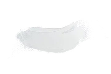 Foto op Plexiglas White acrylic paint, ink brush stroke, brush, line, art. Clean artistic design stripe elements. Isolated Hand Drawn PNG Texture. Transparent background. © smishura