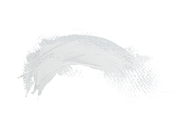 White acrylic paint, ink brush stroke, brush, line, art. Clean artistic design stripe elements. Isolated Hand Drawn PNG Texture. Transparent background.