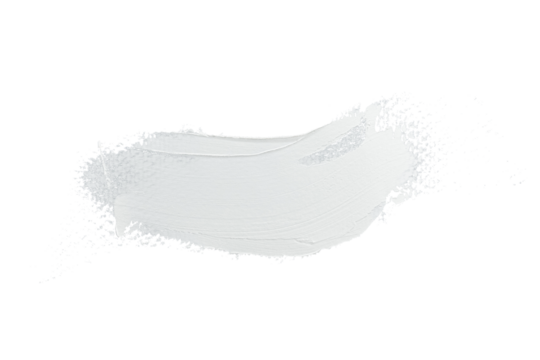 White acrylic paint, ink brush stroke, brush, line, art. Clean artistic design stripe elements. Isolated Hand Drawn PNG Texture. Transparent background.