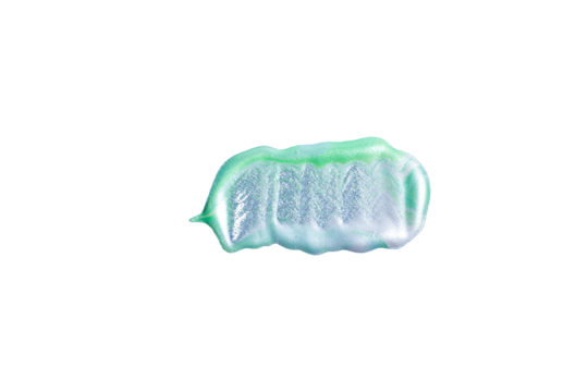 Green gradient acrylic paint, ink brush stroke, brush, line, art. Clean artistic design stripe elements. Isolated Hand Drawn PNG Texture. Transparent background.