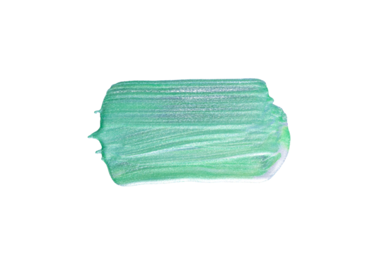 Green gradient acrylic paint, ink brush stroke, brush, line, art. Clean artistic design stripe elements. Isolated Hand Drawn PNG Texture. Transparent background. - Powered by Adobe