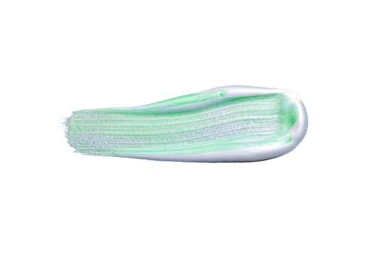 Green gradient acrylic paint, ink brush stroke, brush, line, art. Clean artistic design stripe elements. Isolated Hand Drawn PNG Texture. Transparent background. - Powered by Adobe