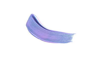 Blue and violet gradient acrylic paint, ink brush stroke, brush, line, art. Clean artistic design stripe elements. Isolated Hand Drawn PNG Texture. Transparent background.