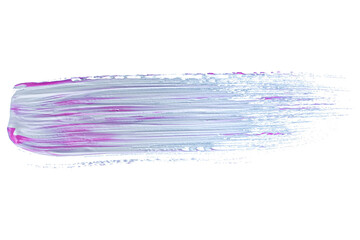 Pink gradient acrylic paint, ink brush stroke, brush, line, art. Clean artistic design stripe elements. Isolated Hand Drawn PNG Texture. Transparent background.