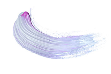 Pink gradient acrylic paint, ink brush stroke, brush, line, art. Clean artistic design stripe elements. Isolated Hand Drawn PNG Texture. Transparent background.