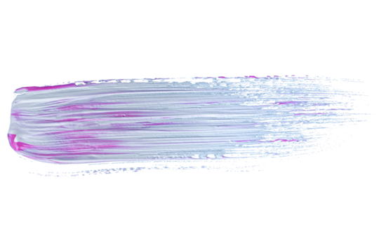 Pink gradient acrylic paint, ink brush stroke, brush, line, art. Clean artistic design stripe elements. Isolated Hand Drawn PNG Texture. Transparent background.