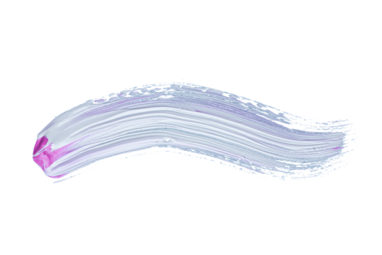 Pink gradient acrylic paint, ink brush stroke, brush, line, art. Clean artistic design stripe elements. Isolated Hand Drawn PNG Texture. Transparent background.