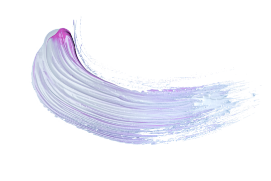 Pink gradient acrylic paint, ink brush stroke, brush, line, art. Clean artistic design stripe elements. Isolated Hand Drawn PNG Texture. Transparent background.