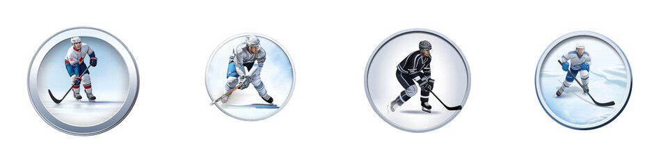Ice Hockey clipart collection, vector, icons isolated on transparent background