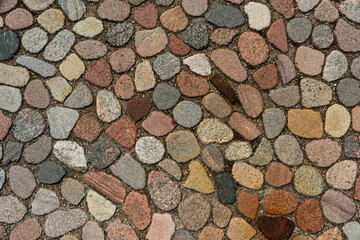 colorfull rock stone wall or road background and texture
