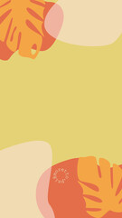 LEAFS background, simple, template, vector, red, yellow, orange