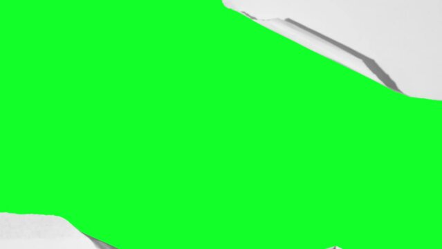 Transition of the scene with the paper breaking