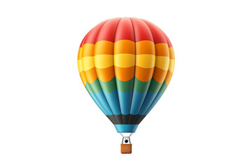 Hot Air Balloon Isolated on Transparent Background. AI