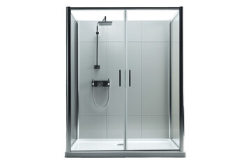 Shower Stall on Transparent Background. AI