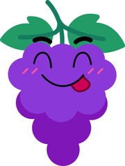 Grape Face Tongue Out Hungry