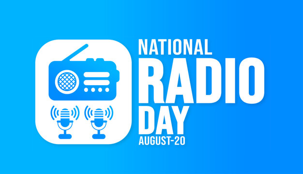 National Radio Day background template. Holiday concept. background, banner, placard, card, and poster design template with text inscription and standard color. vector illustration.