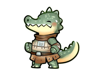 Obraz premium cute animal alligator generative ai