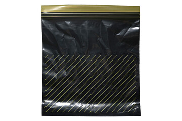 Isolated plastic bad on transparent background. Realistic plastic wrap texture for overlay and effect. Wrinkled plastic pattern for creative and design.