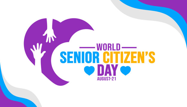 World Senior Citizen’s Day background template. Holiday concept. background, banner, placard, card, and poster design template with text inscription and standard color. vector illustration.