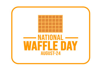 National Waffle Day background template. Holiday concept. background, banner, placard, card, and poster design template with text inscription and standard color. vector illustration.