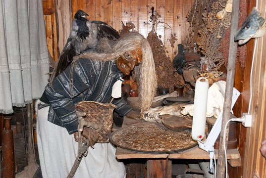 Uglich, Yaroslavl Region, Russia, August 1, 2013. Museum of superstitions of the Russian people.
