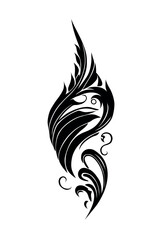 Leaf tattoo - vector image