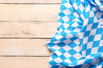 Flag of Bavaria on white wooden background