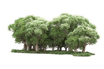 Fototapeta premium Landscape isolated on transparent background. 3d rendering - illustration
