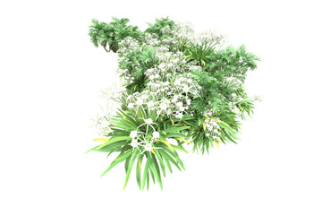 Landscape isolated on transparent background. 3d rendering - illustration