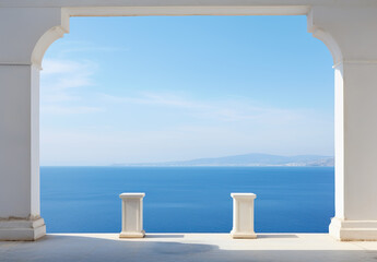 Fototapeta na wymiar Aussicht in Santorini