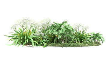 Landscape isolated on transparent background. 3d rendering - illustration