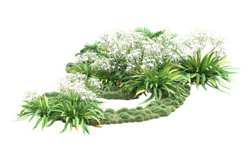 Landscape isolated on transparent background. 3d rendering - illustration