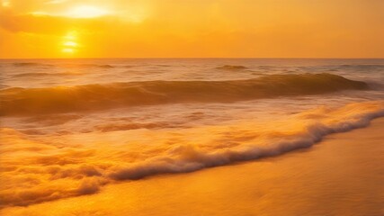 The Beauty of a Peaceful Beach Scene During Sunset