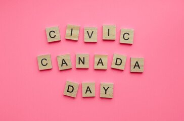 August 7, Civil Holiday in Canada, Civic Day Holiday, minimalistic banner with the inscription in...