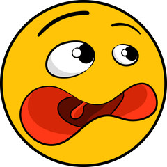 Set of trendy emoji. Cartoon emoticon sign. Vector fun character