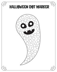 Dot Marker Halloween Coloring Pages For Kids. Dot Marker for Kids. Halloween Coloring Pages. Halloween Dot Marker for Kids