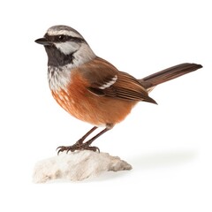 Fototapeta premium Boreal chickadee bird isolated on white. Generative AI