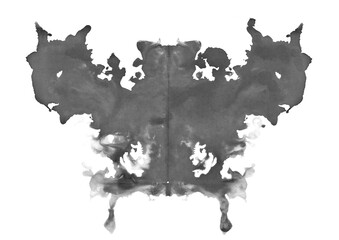 Photo Rorschach inkblot test isolated on white 