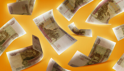 Russian Money Photo Illustration