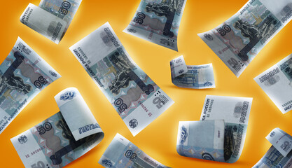 Russian Money Photo Illustration