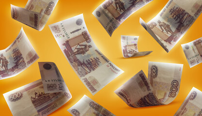 Russian Money Photo Illustration