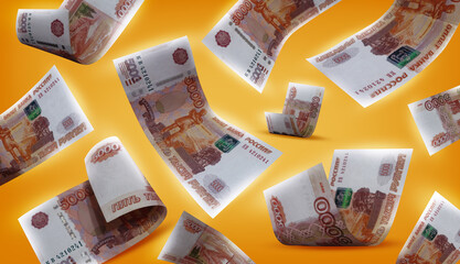Russian Money Photo Illustration