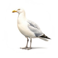 California gull bird isolated on white. Generative AI