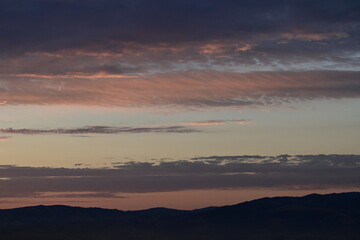 sunset in the mountains