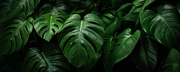 Tropical leaves. AI generative