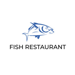 exotic tuna fish simple vector illustration